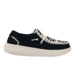 Wendy Comf Suede Crochet - Black/Multi
