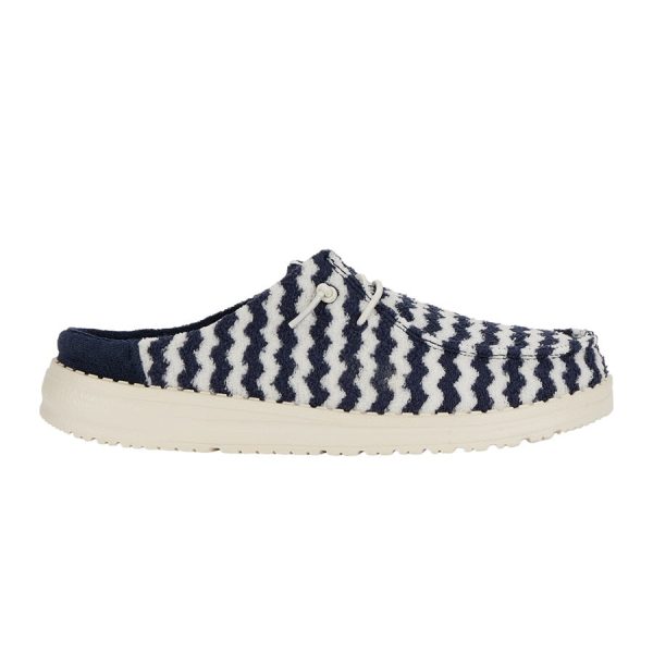Wendy Slip Terry Stripe - Navy Blazer/Egret