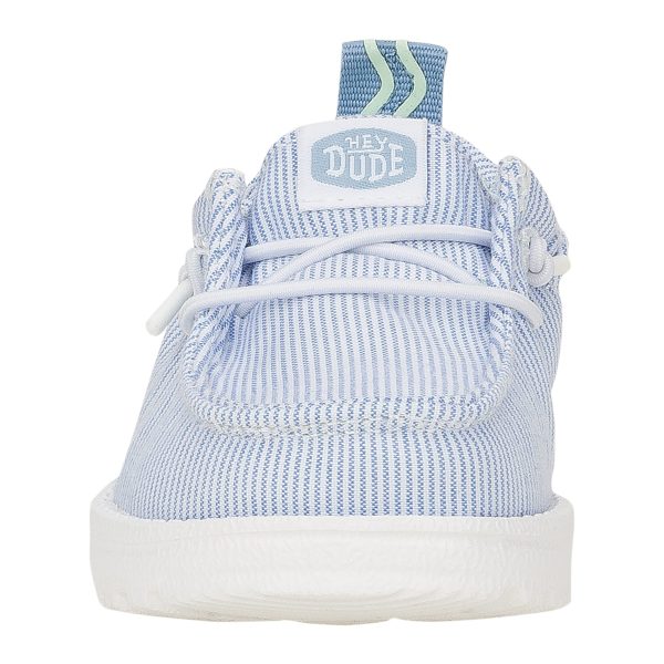 LilDude Slip On Prints - White/Faded Denim