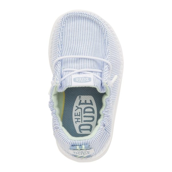 LilDude Slip On Prints - White/Faded Denim