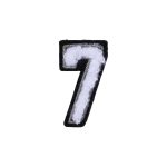 Number 7 Patch - 7 Black/White