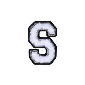 Letter S Patch - S Black/White