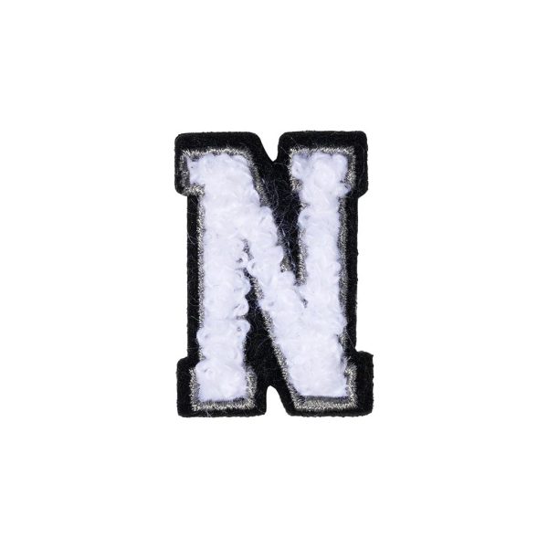 Letter N Patch - N Black/White