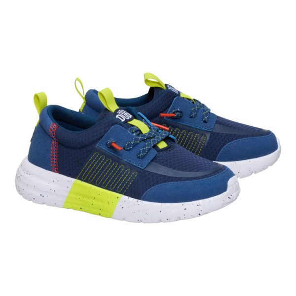 Sirocco Play Youth Sport Stripe - Navy/Lime