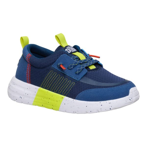 Sirocco Play Youth Sport Stripe - Navy/Lime