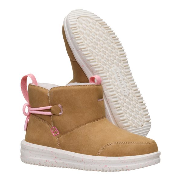Camden Bow Boot Youth Cozy - Chestnut