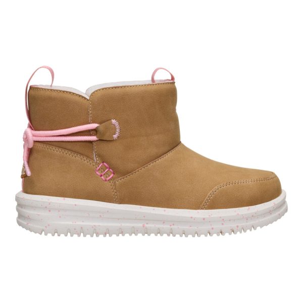 Camden Bow Boot Youth Cozy - Chestnut