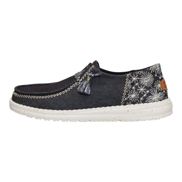 Wendy Funk Embroidered Floral - Black