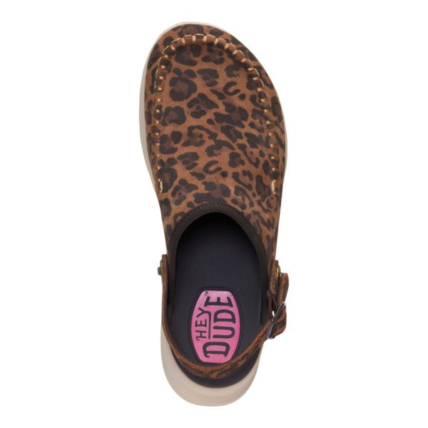 Delray Clog Suede - Brown Leopard