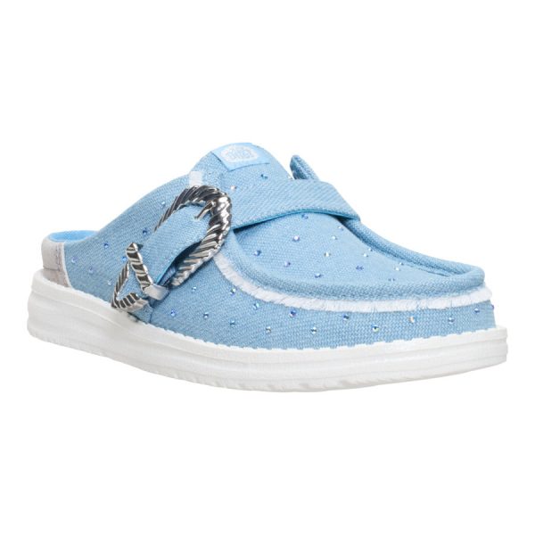 Wendy Slip Buckle Denim - Blue/Multi