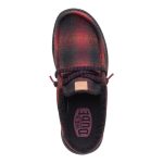 Wally Slip Cozy Plaid - Red Plaid/Black