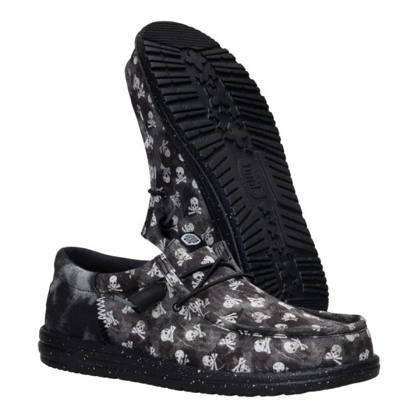 Wally Funk Skull Print - Black/Black Oyster