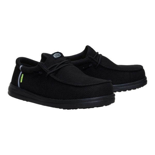 Wally Work Comp Toe Wide - Black/Black