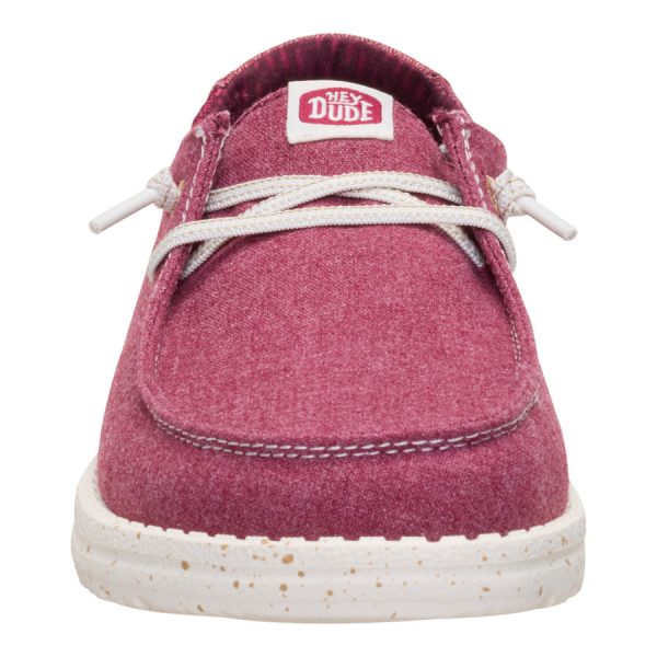Wendy Break Brushed Linen - Burgundy