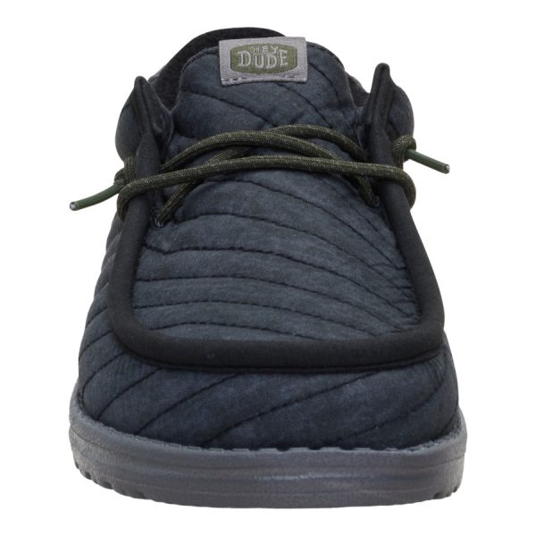 Wally Washed Quilt - Black/Grey