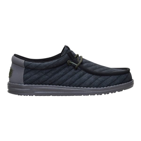 Wally Washed Quilt - Black/Grey